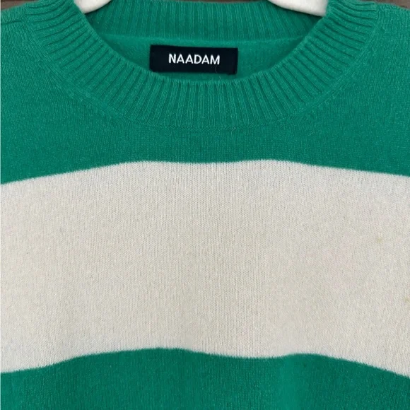 Naadam signature cashmere striped crewneck sweater